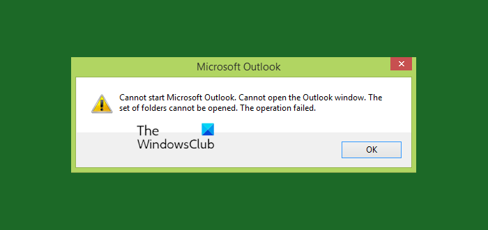 Cannot start Microsoft Outlook