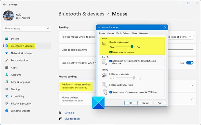 Change Mouse Scroll Speed in Windows 11