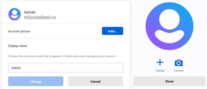 Change Profile name and image on  Chrome