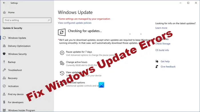 Fix Windows Update Errors