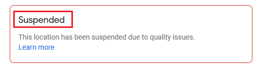 GMB account suspended upon entering verification code
