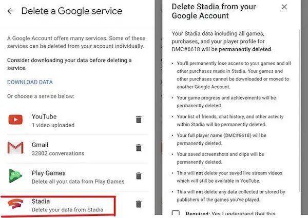 How to delete your Google Stadia account