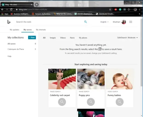 How to create Bing Search Result Collections