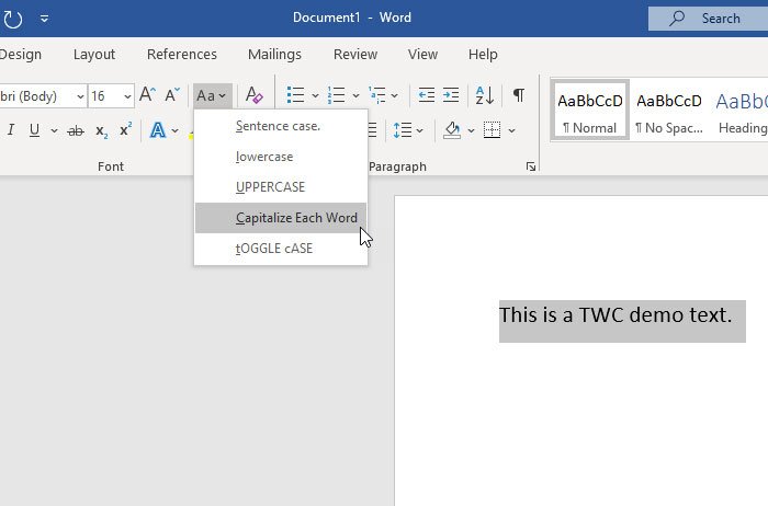 How to change the Case of Text in Word and Google Docs