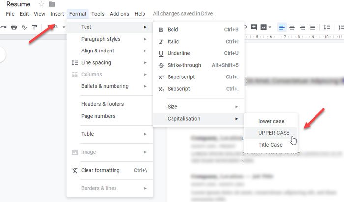 How to easily change the case of text in Google Docs and Word