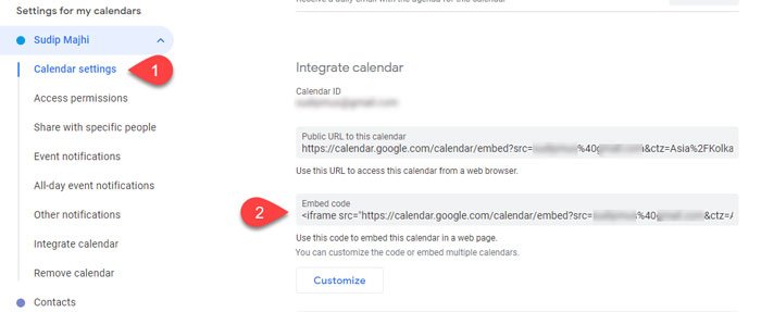 How to embed Google Calendar on any webpage