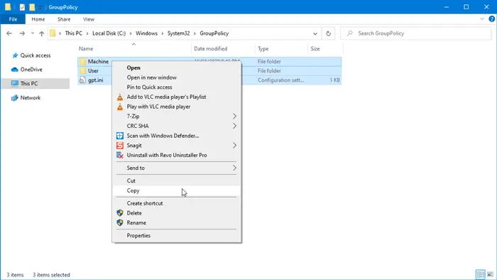 How to import or export Group Policy settings in Windows 10