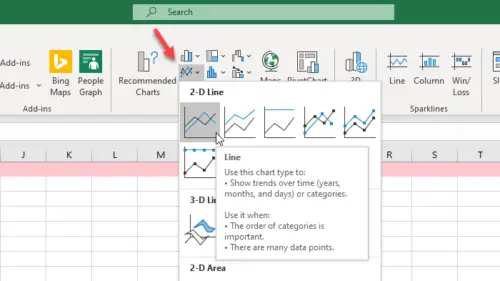 How to make a curved line graph in Excel