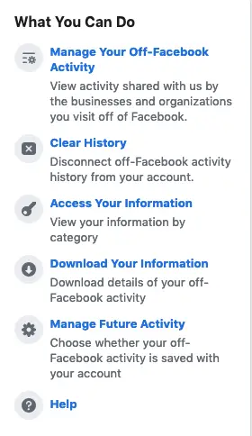 Off-Facebook Activity