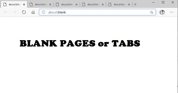 How to open a Blank Tab or Page in Microsoft Edge