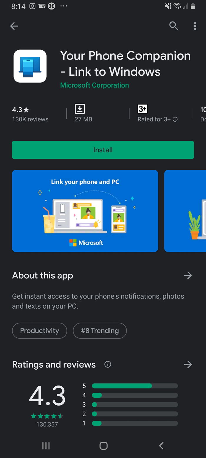 open your phone companion link to windows open your phone companion link to windows
