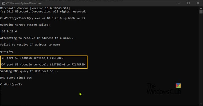 Port Query Tool (PortQry.exe)