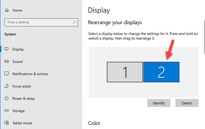 Set different scaling level for the second monitor in Windows 10