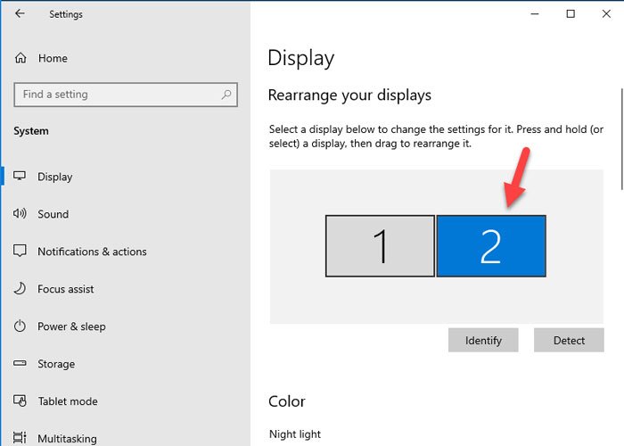 Set different scaling level for the second monitor in Windows 10