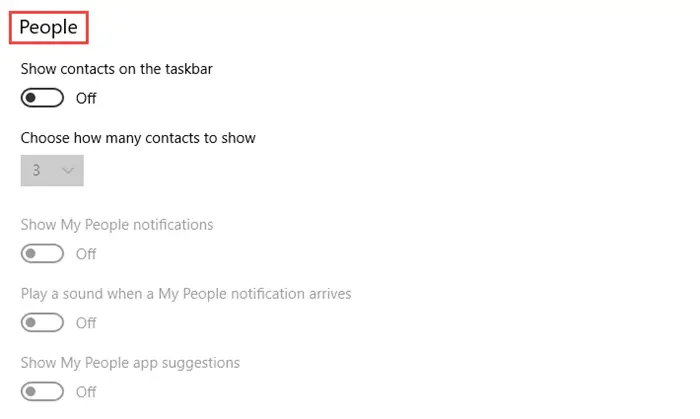 Personalization Settings in Windows 10