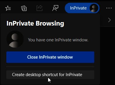 Turn On InPrivate Desktop Shortcut