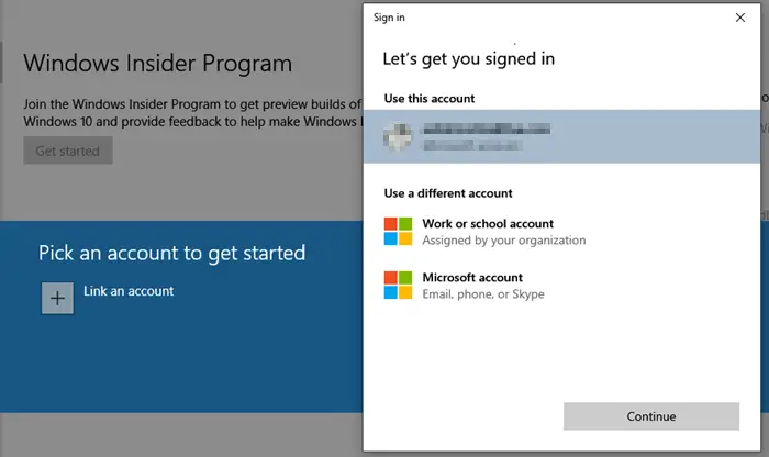 Windows 10 Insider Signup