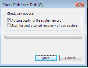 Windows Error Checking Tool to repair bad sectors