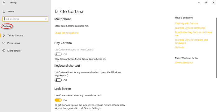 Windows 10 Settings