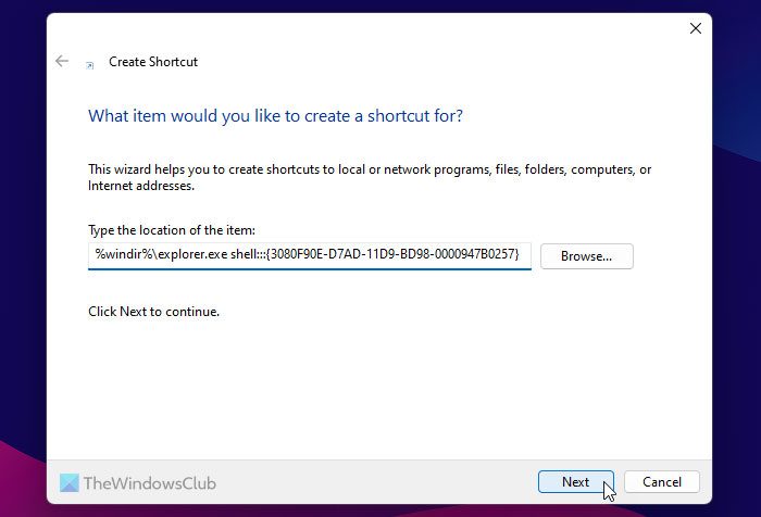 Create Task View Shortcut in Windows 11/10