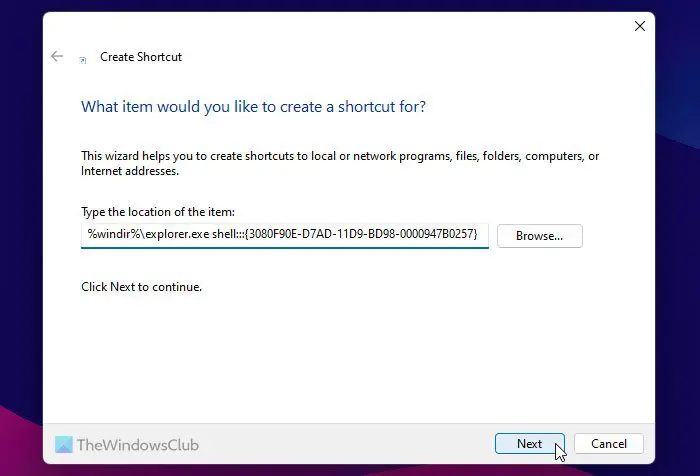 Create Task View Shortcut in Windows 11/10