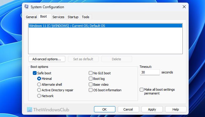 How to directly reboot in Safe Mode in Windows 11/10