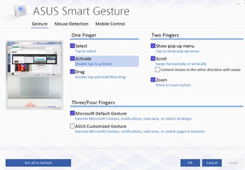 ASUS Smart Gesture Touchpad not working