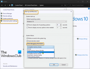 Windows computer creates only Minidump file