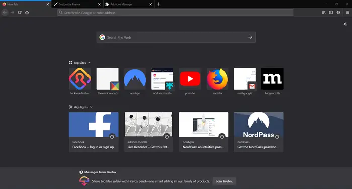 Enable Dark Mode in Firefox