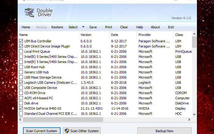 Free Driver Backup and Restore software for Windows 10