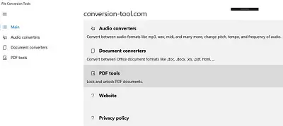 File Conversion Tools