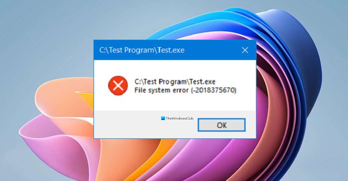 Fix File System Error on Windows