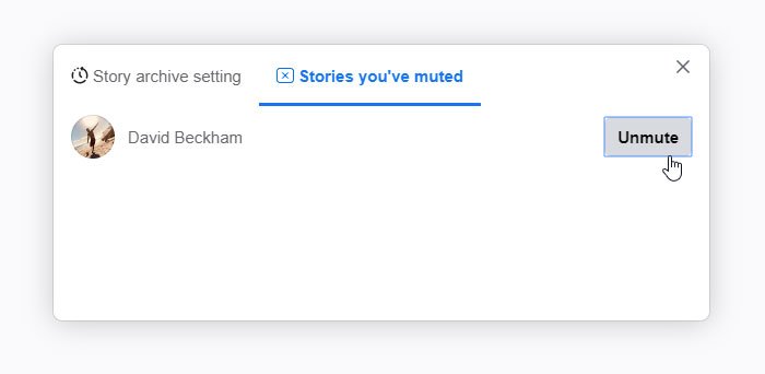How to mute and unmute someone in Facebook Story