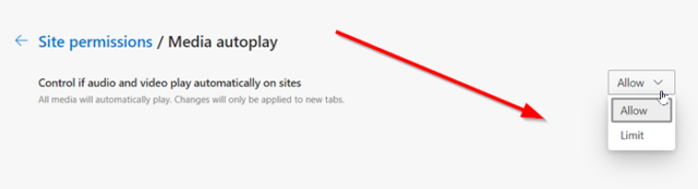 How to disable or stop Video Autoplay in Microsoft Edge