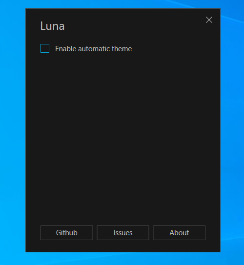Luna lets you schedule wallpaper and dark theme automatically