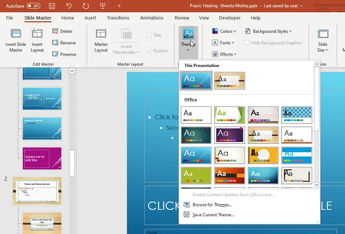 How to format and change Slide layout in PowerPoint at once