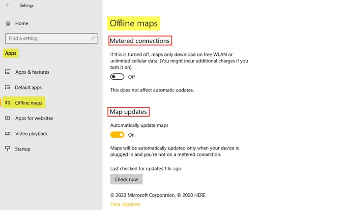 App Settings in Windows 10