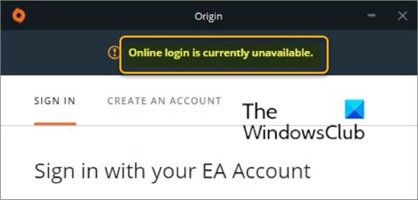 Fix Online login is currently unavailable - Origin error on Windows PC