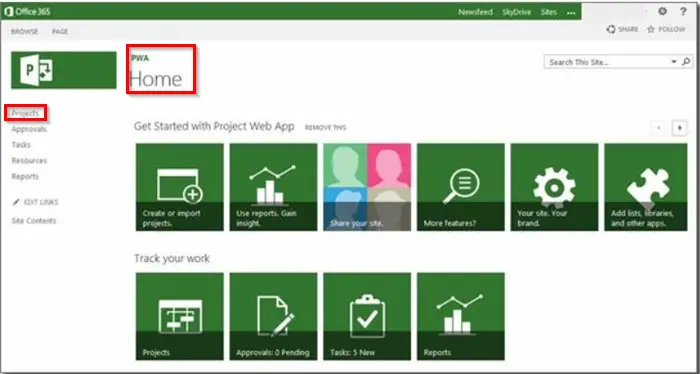 Microsoft Project Home