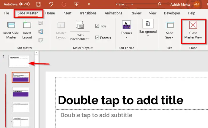 Change the formatting of the complete PowerPoint Presentation