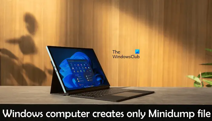 Windows computer creates only Minidump file