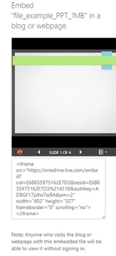 How to embed a PowerPoint presentation on a Website
