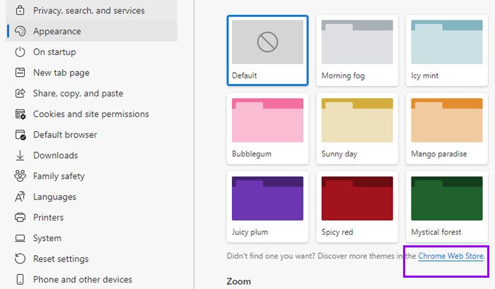 install Chrome Themes on Microsoft Edge 2