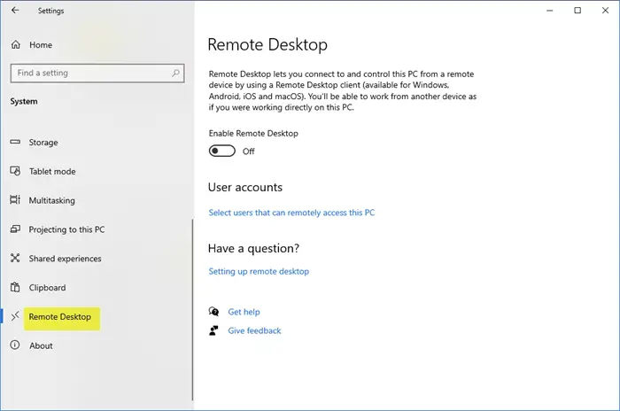 windows 10 system settings