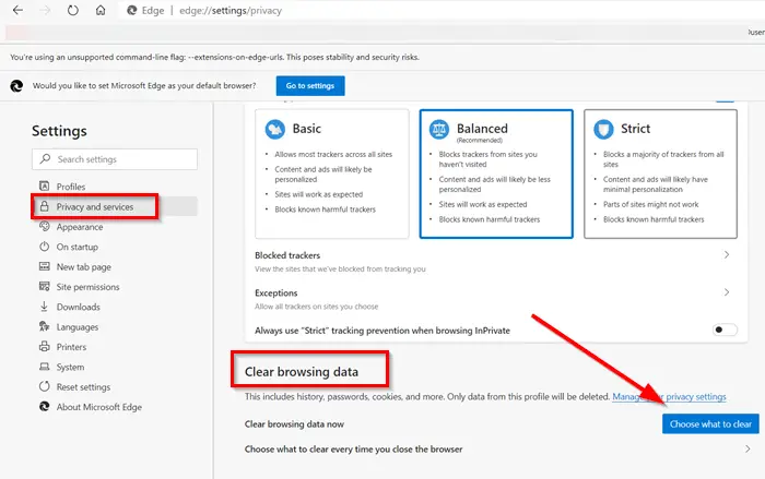 How to Clear the Cache in Microsoft Edge