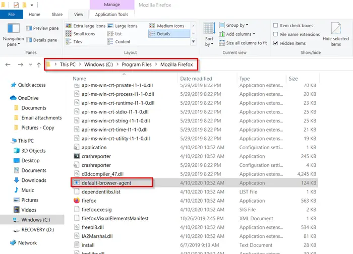 Remove or disable Firefox Default Browser Agent in Windows 11 10 - 92