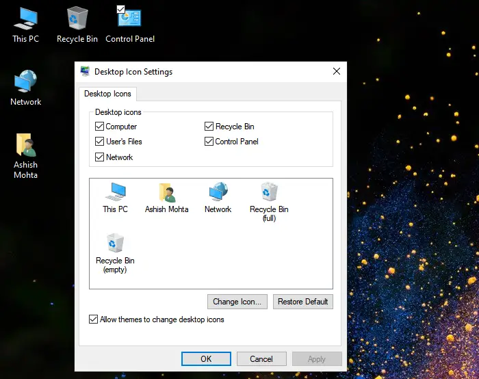 Desktop Icons Windows 10
