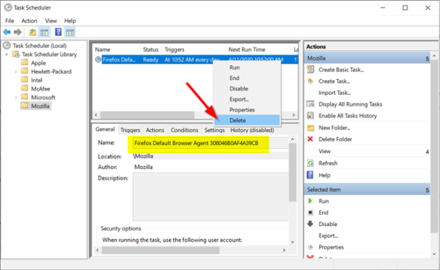 Remove or disable Firefox Default Browser Agent in Windows 11/10