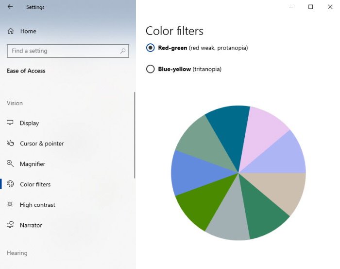 How to change the colours using colour filters in Windows 10