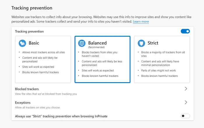 Security features in Edge